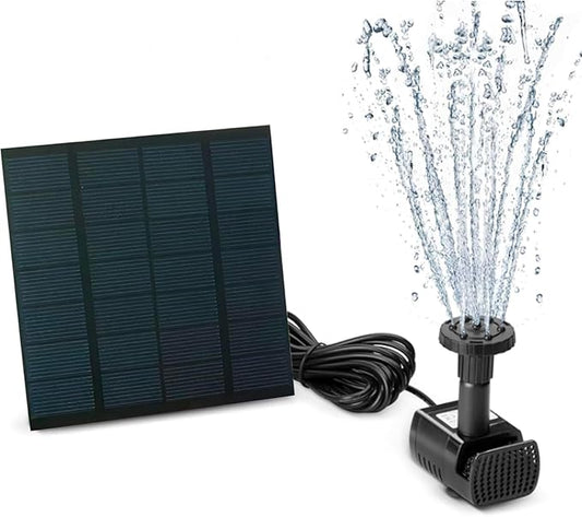 VAKOWON Solar Powered Bird Bath Fountain, Outdoor Water Feature