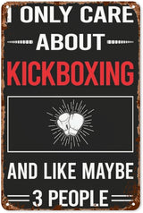 Patio Wall Decor 3 People Kickboxings Retro Signs Hunting Ground Retro Metal Wall Art For Home,Cafe,Office,Yard & More: Decorative Plaque With Inspirational Life Quotes 8X12inch