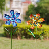 Wind Spinners Outdoor, 2 Pack Metal Pinwheels, Decorative Wind Sculptures & Spinners, Kinetic Windmill for Patio, Garden, Yard, Porch Decor