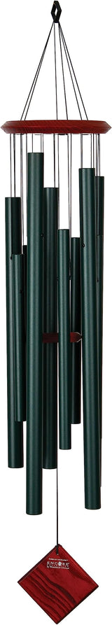 Woodstock Wind Chimes of the Eclipse Chimes for Outside 40" Green Large Deep Tone Wind Chime Decor for Outdoor Garden, Patio, Porch, Encore Collection