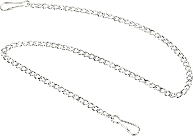 MECCANIXITY Hanging Chain with Snap Clips 19.69 Inch Garden Plant Hangers for Signboard Chalkboard Basket Lantern Wind Chime, Stainless Steel Pack of 6