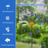 Metal Wind Spinners Outdoor,Wind Spinners for Yard and Garden Kinetic Windmill Waterproof Wind Sculptures & Spinners for Patio Lawn Decor