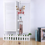 Butterfly Flower Wind Chimes Outdoors Decoration Wind Chimes with Metal Frame Crystal for Garden Yard Hanging Decor Birthday Mothers Day Housewarming for Women-Tube