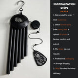 Personalized Pet Memorial Wind Chimes for Outside – Custom Sympathy Gift for Loss of Dog Cat Horse Bird- Laser Engraved with Your Pet's Photo & Name – in Loving Memory – Outdoor Garden Decor