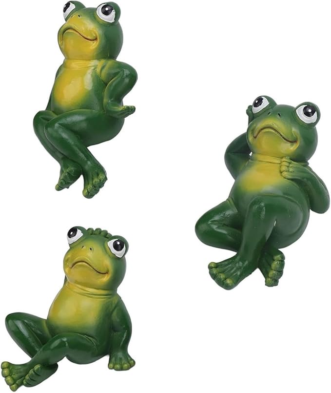 Cute Statues Garden Outdoor Ornament 3Pcs Innovative Simulation Statues Backyard Decor