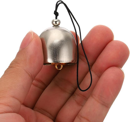 PATIKIL 3 Pcs Wind Chime, Hanging Bells Temple Bells Retro Outdoor Hanging Metal Chinese Wind Chime Round for Outside Garden Camping, Silver Black
