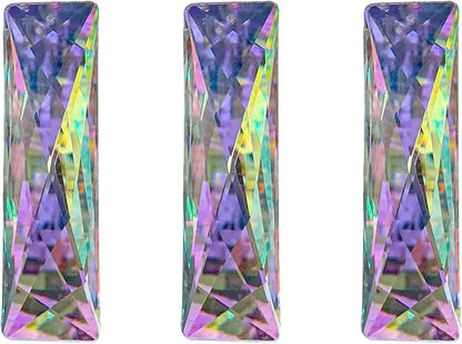 Iridescent Crystal Prism Suncatcher,3pc Rectangular DIY suncatcher for Windows Hanging,Sparkling Crystal Chandelier penadant for Home,Windows, car Decor,Chakra, Gardens