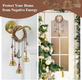 Witches Bells for Door for Protection, Handmade Witch Bells for Door Knob, Witch Wind Chimes for Home Blessing, Witchy Door Hanger Decoration