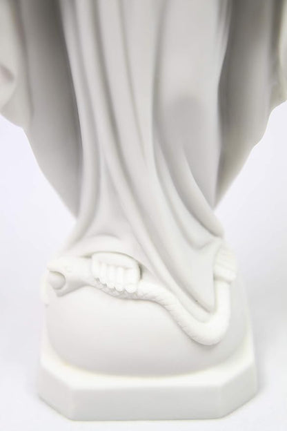 Vittoria Collection 12" Our Lady of Grace Virgin Mary Madonna Blessed Mother Religious Catholic Italian White Statue Sculpture Figurine Figure Made in Italy Indoor Outdoor Garden
