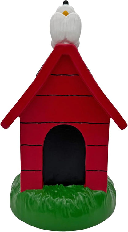 Peanuts Snoopy and Woodstock Relaxing on Doghouse Everyday Outdoor Garden Statue, 12 Inches Tall, Officially Licensed Peanuts Product