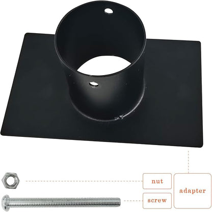 Rain Chain Gutter Adapter, Metal Rain Chain Outside Gutters Downspout Accessories, Black Powder Coated Gutter Adapter Rain Chain Installation