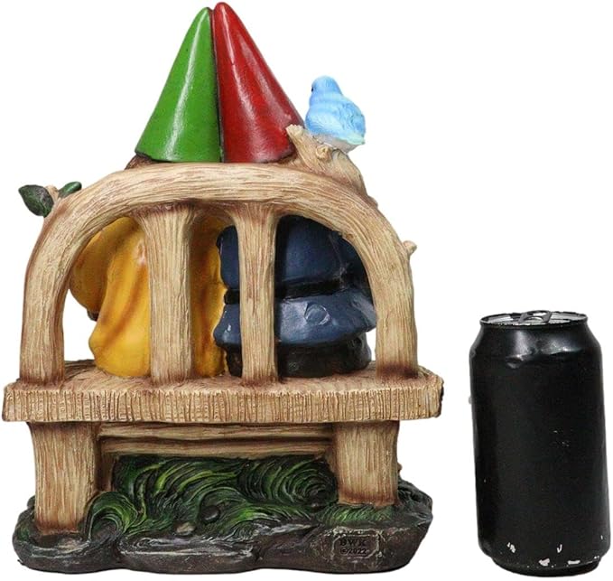 Ebros Grow Old with Me Mr and Mrs Gnome Statue 11" Tall for Patio Garden Lawn Home Decor Figurine (1)