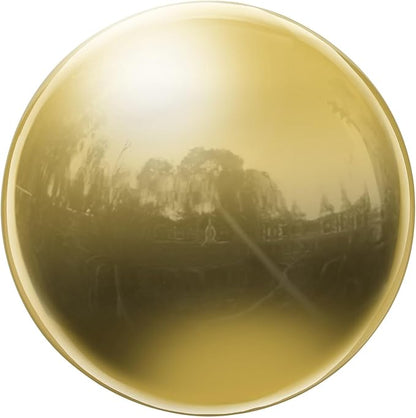 uxcell Gazing Ball 4 Inch 100mm Reflective Sphere Polished Hollow Ball, Stainless Steel Gazing Globe Mirror Ball for Home Garden Outdoor Decoration, Gold Tone