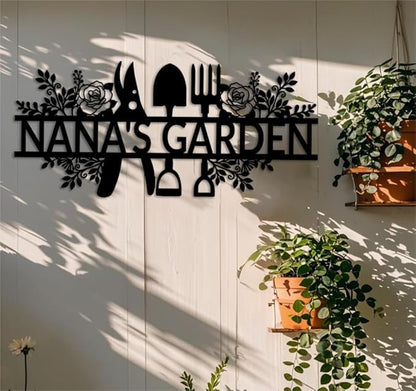Custom Flower Garden Signs Personalized Outdoor Garden Signs with Name Garden Decor Funny Garden Signs Patio Sign Yard Sign