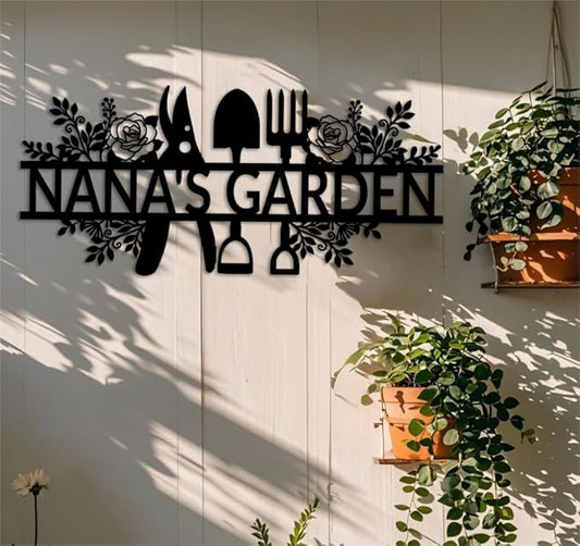 Custom Flower Garden Signs Personalized Outdoor Garden Signs with Name Garden Decor Funny Garden Signs Patio Sign Yard Sign