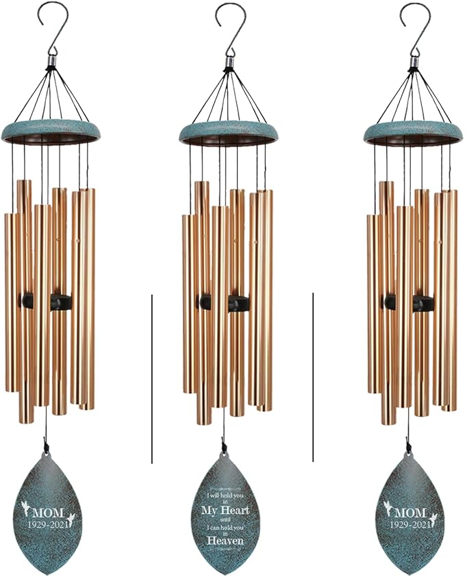 ASTARIN Personalized Wind Chimes for Outside Deep Tone,Customized Windchime Outdoors, Chimes for Outdoors,Sympathy Wind Chimes Memorial for Mom Dad，All Metal Wind Chime