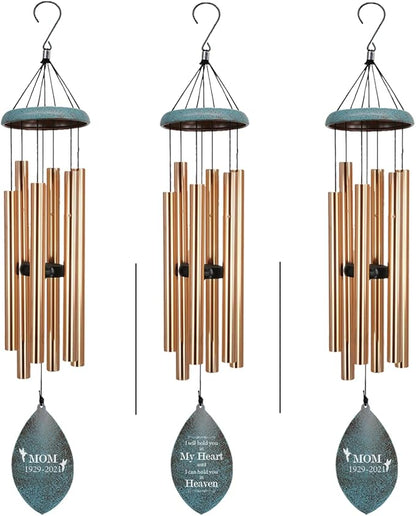 ASTARIN Personalized Wind Chimes for Outside Deep Tone,Customized Windchime Outdoors, Chimes for Outdoors,Sympathy Wind Chimes Memorial for Mom Dad，All Metal Wind Chime