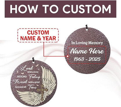 Personalized Sympathy Wind Chime, Wind Chimes for Loss of Loved Father/Mother/Lover, Commemorative Sympathy Bereavement Gifts for Condolences/Funeral, Product in USA