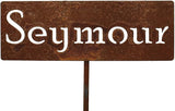 Classic Metal Garden Markers Clearance Items 20 to 33 Inches Tall (Seymour 20", Naturally Rusted)