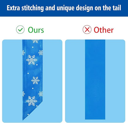 Winter Snowman Windsock 40 Inch Christmas Happy New Year Durable Outdoor Hanging Decoration for Yard Garden Patio Home Decor