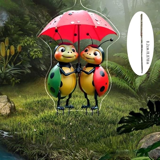 2D Frog Riding Bicycle Acrylic Garden Stake Decoration Yard Lawn Planter Outdoor Display (#03 Style)