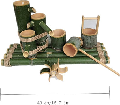 Solar Fountain Garden Water Feature Bird Bath Water Features for The Garden Bamboo Fountains are Suitable for Bird Baths Gardens