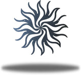Riverside Designs Tribal Sun Metal Wall Art Steel Decor (Black, 24" L x 24" W)