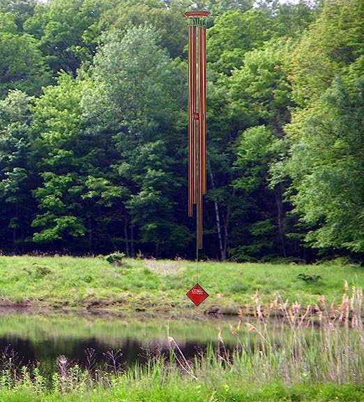 Woodstock Wind Chimes of Saturn Chimes for Outside, 47" Bronze Large Deep Tone Wind Chime Décor for Outdoor Garden, Patio, Porch, Encore Collection