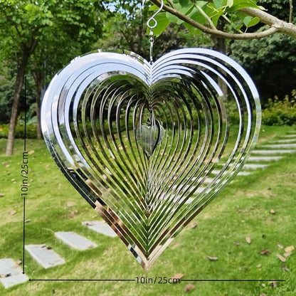 Wind Spinners Outdoor Yard Spinners - Metal Wind Spinner Outdoor Clearance, Spiral Crystal Wind Spinner, Wind Chimes for Outside, Garden Wind Spinners, （10 inch）