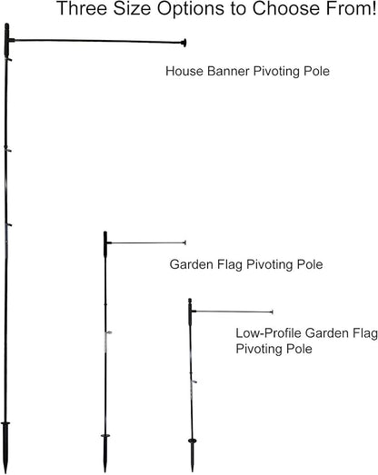 In the Breeze 4580 Pivoting Flag Pole for Garden Flag