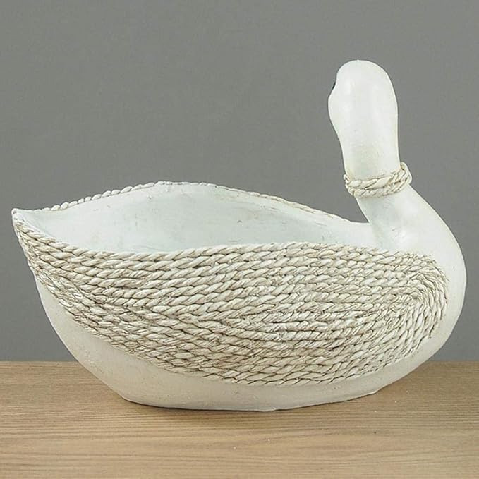 Garden Ornaments Decor Statue Outdoor,Abstract Unique Statue Sculpture Creative Statues and Sculptures Outdoor Decor for Garden,Simulation White Duck Model Statue Resin Sculpture Sundries
