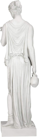 Design Toscano Hebe Greek Woman Patron of Youth Indoor/Outdoor Garden Statue, Estate Size, 62 inches tall, Cast Stone Resin, Antique Stone Finish