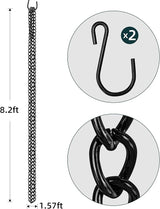 Rain Chain,8.2FT Black Powder Coated Rain Catcher,Rain Chains for Gutters