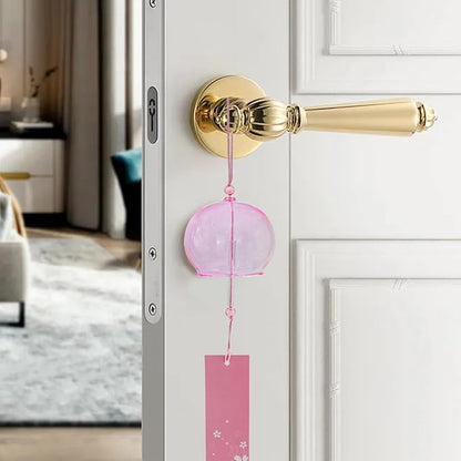 MrMrKura 6 Pcs Japanese Wind Chimes, Colorful Glass Wind Chimes with Label Handmade Bell Wind Chime Pendent for Outside Garden Patio Home Decor (Colorful)