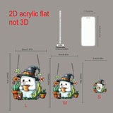 Halloween Cute Ghost Suncatcher,Fun Decoration Plant Light Sun Catcher，Acrylic Window Hanging Indoor Outdoor for Family Art Wall Decor，Women Friends Neighbor Halloween Party Gift 7.8inch