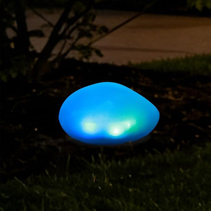 Solar Powered Outdoor Lights - Waterproof Garden Path Lighting, Pebble Shape Landscape Lights for Yard, Lawn, Patio, Walkway, Colored Light(1 pc)