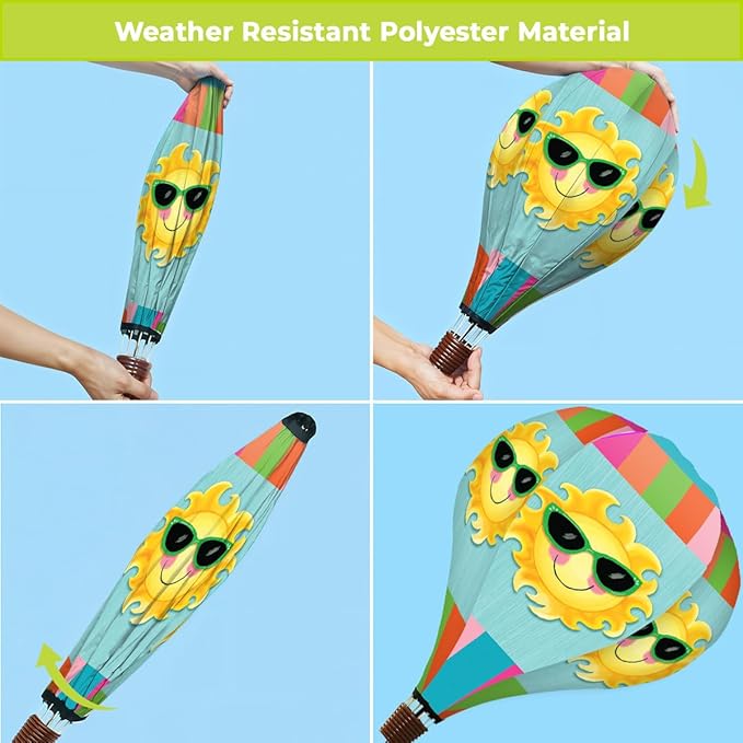 Briarwood Lane Hello Summer Sun Hot Air Balloon Spinner