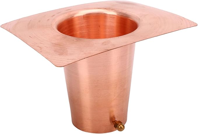 Fabater Rain Chain Gutter Adapter, Copper Rain Chains for Gutters Easy Installation Pure Copper Construction, Chain Installation Adapter with Brass Fastener for Outdoor Gutters