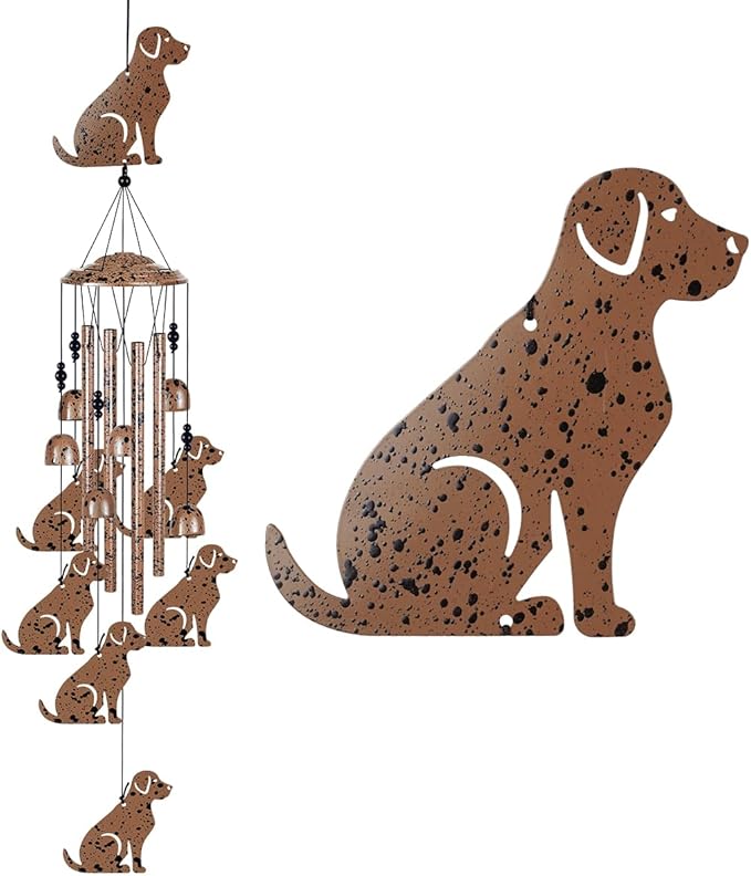 37" Dogs Wind Chimes for Garden,Home,Balcony,Yard,Outdoor Decor, Sympathy Wind Chimes, Dog Chimes, Dog Ornament, Wind Catcher, Blessing Wind Bell, for Mom,Grandma,Family,Women,Friend