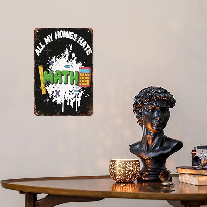 Vintage Metal Tin Sign All My Hate Mathch Wall Decor for Home,Garden,Yard,Patio,Office,Dorm,& More 8x12 inches Retro & Funny Room Decorations