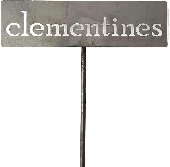 Classic Metal Garden Markers 19 Inches Tall (clementines, Raw, Unfinished Steel (will rust with time))