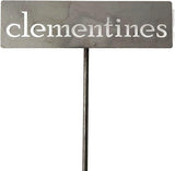 Classic Metal Garden Markers 19 Inches Tall (clementines, Raw, Unfinished Steel (will rust with time))