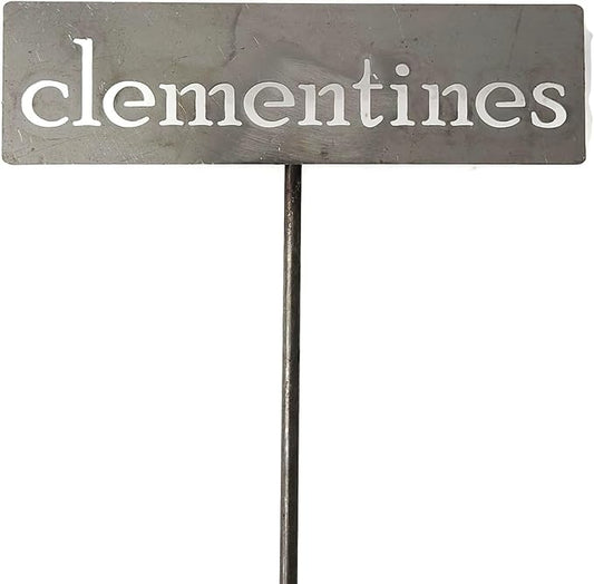 Classic Metal Garden Markers 19 Inches Tall (clementines, Raw, Unfinished Steel (will rust with time))