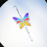 Wind Spinner Suncatcher Colorful Butterfly for Outside Durable 3D Stainless Steel Wind Pendant Hanging Art Ornaments for Garden Yard Balcony Decor