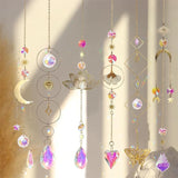 6pcs Crystal Suncatcher, Sun Catcher Hanging for Windows, Spiritual, Rainbow Maker, Crystal Indoor Garden Home Decor,Gemstone Prism（Set 1）