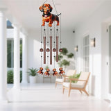 Gifts for Mom, Wind Chimes for Outside Perfect for Outdoor Gardens Patios Home Decor, Features Melodious Tones Create a Zen Atmosphere, Retirement Gifts for Women Men(Colorful Dachshund)