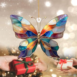 Stained Glass Butterfly Ornament Acrylic – Colorful Suncatcher Window Hanging, Glass Butterfly Decoration for Christmas Tree 2026, Spring Garden Décor, Gifts for Women & Nature Lovers(Sun-04)