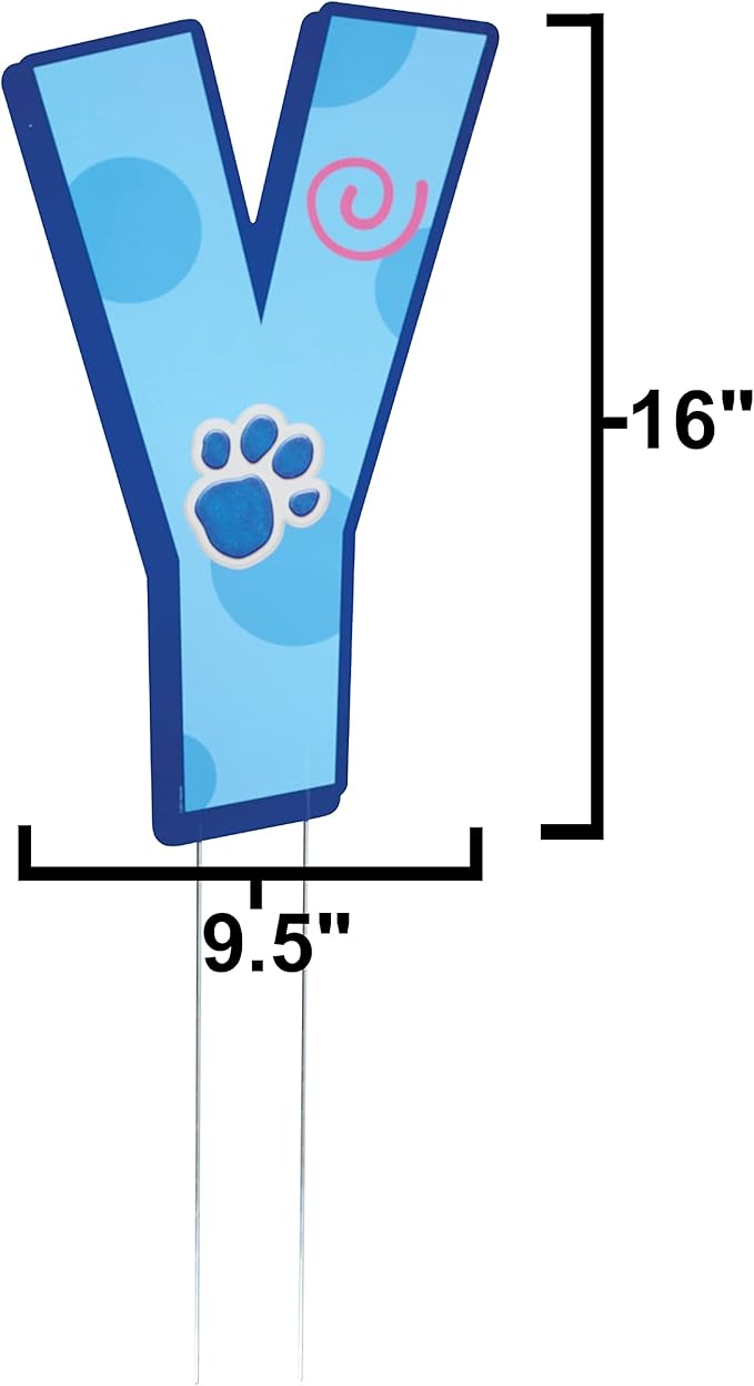 Blue's Clues Happy Birthday Yard Signs with Metal Stakes, 16" Letters
