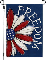 CROWNED BEAUTY Patriotic Garden Flag 12x18 Double Sided Small Burlap 4th of July Decoration for Outside Yard
