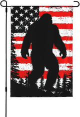 Bigfoot American Flag Garden Flags 12×18 Inch Double Sided Decorative Yard Banner for Outdoor Outside Decor